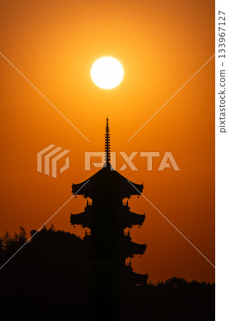 岡山_備中國分寺五重塔的壯麗景色 133967127