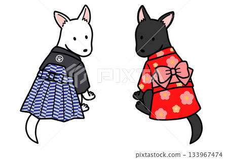 穿著和服的公狗和母狗 穿著和服的公狗和母狗 133967474