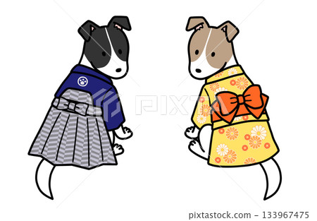 穿著和服的公狗和母狗 133967475