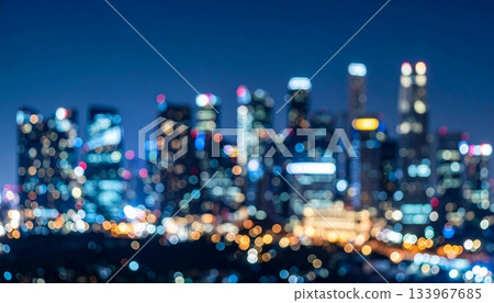 柔焦背景圖：模糊的城市建築夜景 133967685