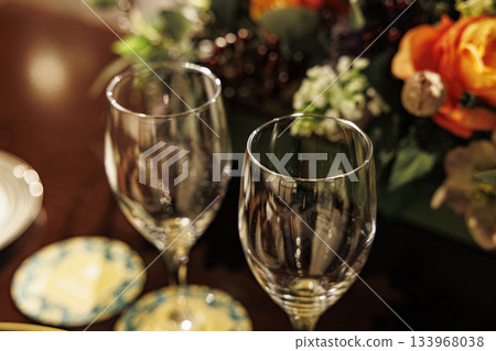 High-class atmosphere table coordination Color tree Western-style tableware image image 133968038