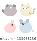 可愛的動物插畫 133968136