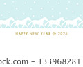 New Year's card happy new year 2026 Year of the Horse 133968281