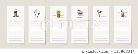 A set of hand-drawn children's book style cute illustrations, notebook inner page design vector images 133968314