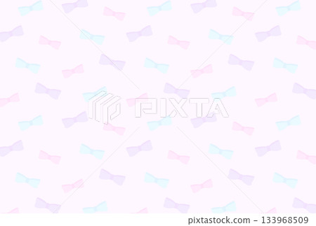 粉紅色繫絲帶圖案明信片 133968509