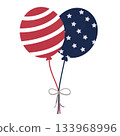 Balloon with US Flag 133968996