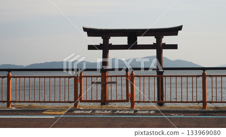 Shirahige Shrine's floating torii gate Shirahige Shrine's floating torii gate 133969080