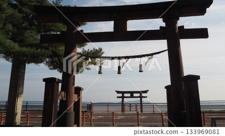 白須神社的雙鳥居 133969081