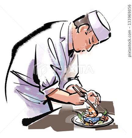 日本料理廚師 133969856