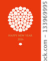 New Year's card 2026 design plum blossom 133969995