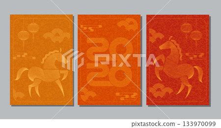 Lunar new year, Chinese New Year 2026 ,Year of the Horse ,line art, outline, simple linear design Lunar new year, Chinese New Year 2026 ,Year of the Horse ,line art, outline, simple linear design 133970099