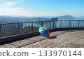 Rainbow umbrellas standing on Wakasa Terrace 133970144