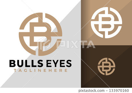 Letter B Bulls Eye Logo Logos Design Element Stock Vector Illustration Letter B Bulls Eye Logo Logos Design Element Stock Vector Illustration 133970160