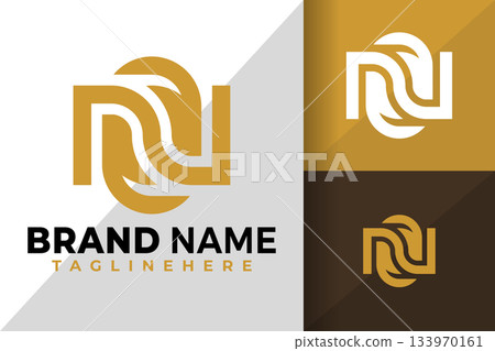 Letter N and O Monogram Logo Logos Design Element Stock Vector Illustration 133970161