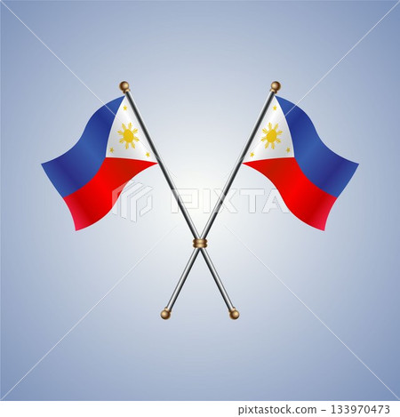 Philippines flag. Vector Illustration 133970473