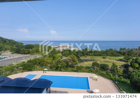 View of the Seto Inland Sea from the terrace of a hotel in Kunisaki City View of the Seto Inland Sea from the terrace of a hotel in Kunisaki City 133971474