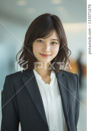 Portrait of a female office worker with a refreshing smile | A business image that gives a sense of trust and cleanliness Portrait of a female office worker with a refreshing smile | A business image that gives a sense of trust and cleanliness 133971876