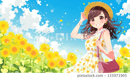 穿裙子的女孩 133971905