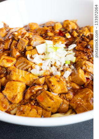 Delicious mapo tofu noodles 133972064