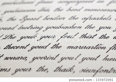 Letter Handwritten Vintage Romantic Text Sentiment Message 133972091