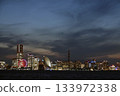 Yokohama Minato Mirai scenery from dusk to night - Image of the urban night view of the port city 133972338