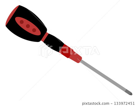 Illustration of a hand-cranked Phillips screwdriver Illustration of a hand-cranked Phillips screwdriver 133972451