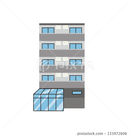 灰色外牆公寓大樓 133972606