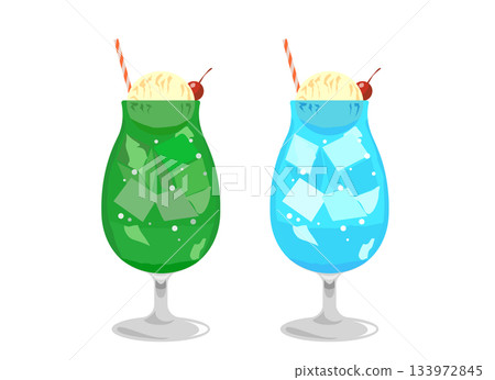 Illustration of cream soda 133972845