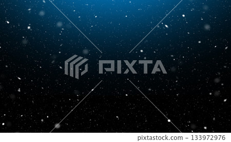 Falling Snow Particles on Dark Blue Background stock photo Falling Snow Particles on Dark Blue Background stock photo 133972976