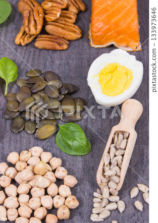 Healthy food containing natural selenium Healthy food containing natural selenium 133973646