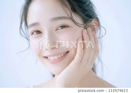 Beautiful skin woman with a smile 133974623
