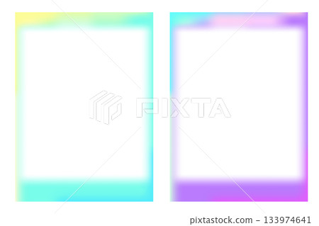Blur aurora fluid border, frame. Y2k vibrant soft liquid effect. Neon flow, color gradation. Blend mesh with soft neon light holographic 133974641