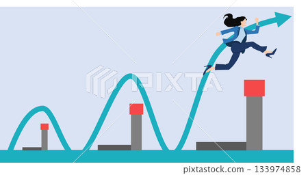 Illustration of a roadmap to achieving your goals Illustration of a roadmap to achieving your goals 133974858