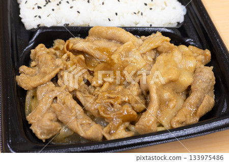 Delicious pork ginger-grilled lunch Delicious pork ginger-grilled lunch 133975486