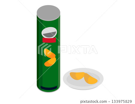 薯片的插圖 薯片的插圖 133975829