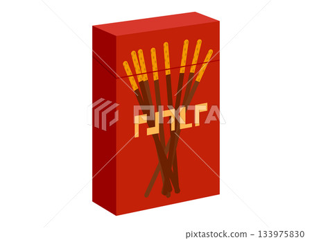 Chocolate pretzel illustration 133975830