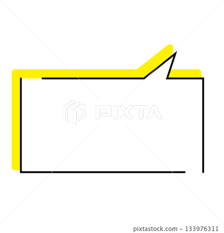 簡單的語音氣泡圖，水平，正方形 133976311