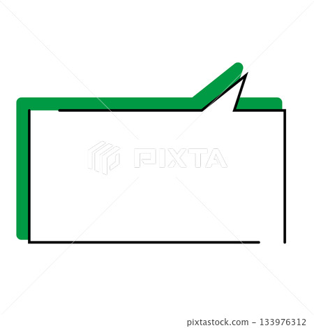Simple speech bubble illustration, horizontal, square Simple speech bubble illustration, horizontal, square 133976312