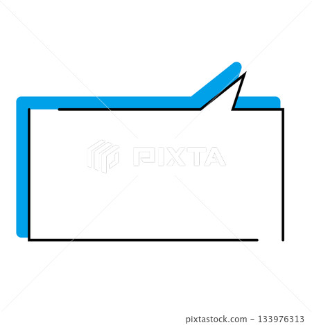 簡單的語音氣泡圖，水平，正方形 133976313