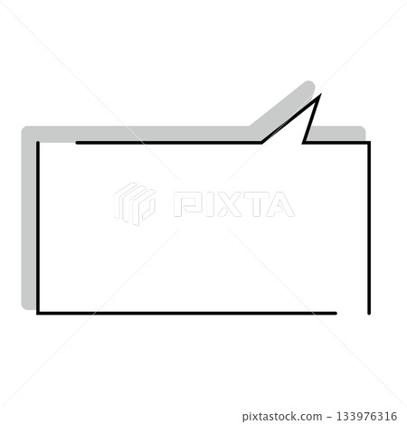 Simple speech bubble illustration, horizontal, square 133976316