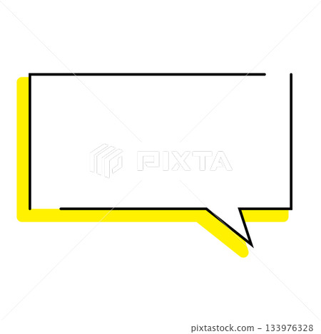 Simple speech bubble illustration, horizontal, square Simple speech bubble illustration, horizontal, square 133976328