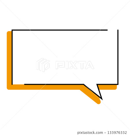 Simple speech bubble illustration, horizontal, square 133976332