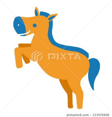 Jumping Horse Orange 133976806