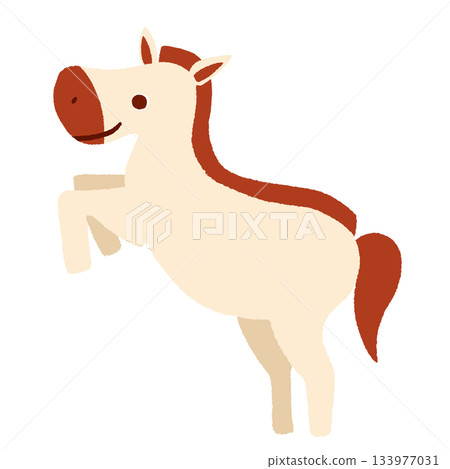 Jumping Horse White Horse 133977031