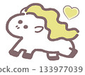 A cute horse-like character with a yellow mane 133977039