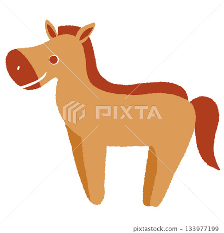 Colorful horse brown Colorful horse brown 133977199