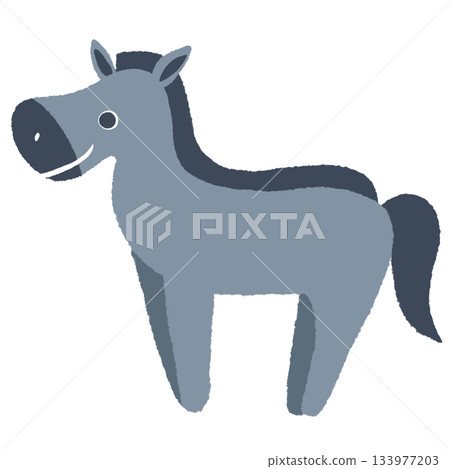 Colorful horse blue 133977203