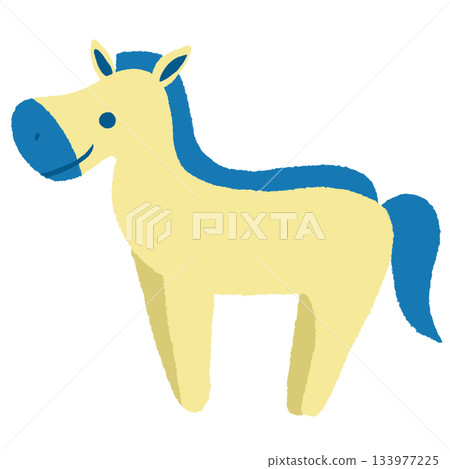 Colorful horse yellow 133977225