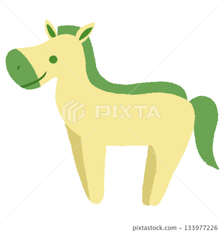 Colorful horse yellow 133977226