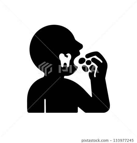 Sugary Food Tooth Decay Icon Sugary Food Tooth Decay Icon 133977245